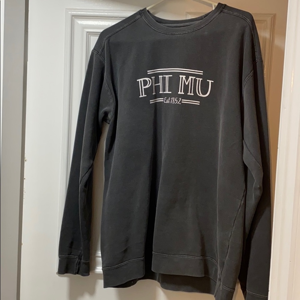 Comfort Colors size large phi mu sweatshirt